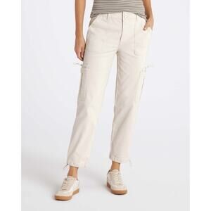 Democracy “Ab” Solution Sky Rise Utility Elastic Hem Pant In Off White Size 6